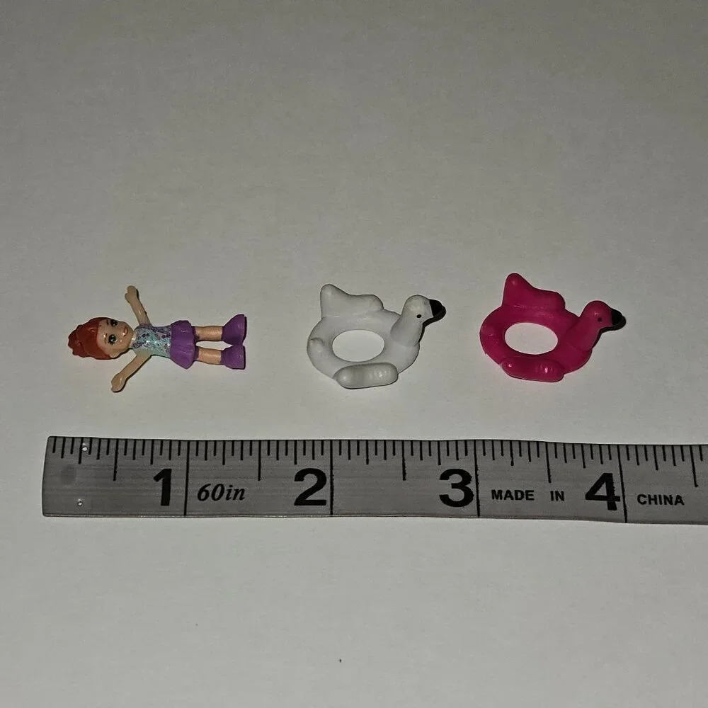 Polly Pocket Flamingo Floatie Compact Lila Doll Mattel 2017